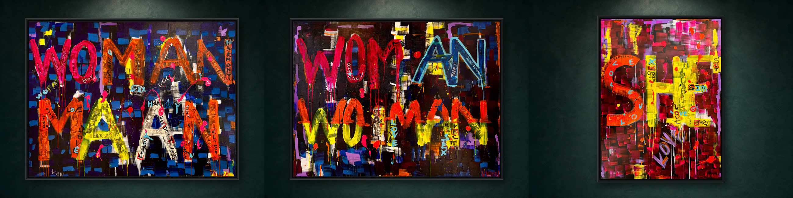 GENDER — the three works hung together